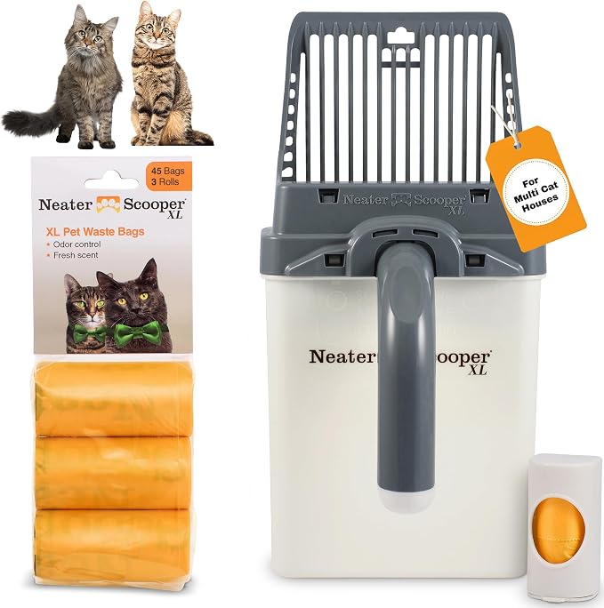 Neater Pet Brands Neater Scooper XL Cat Litter Scoop, 60 Refill Bags – by NeaterPetBrands