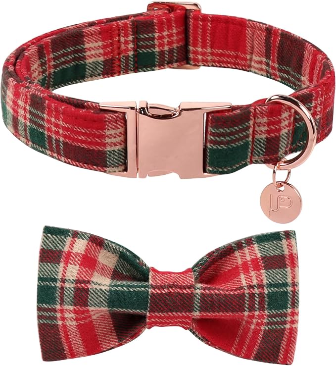 Christmas Plaid Dog Collar by UPURARAPUP