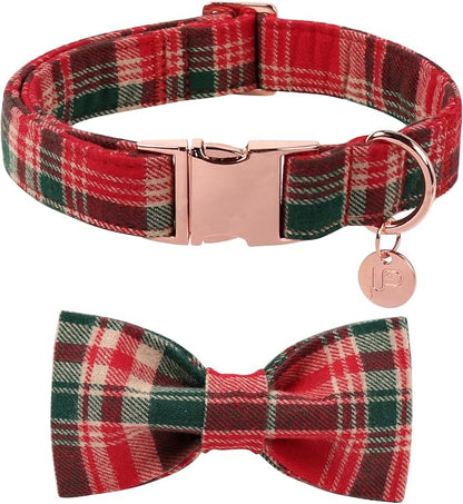 Christmas Plaid Dog Collar by UPURARAPUP