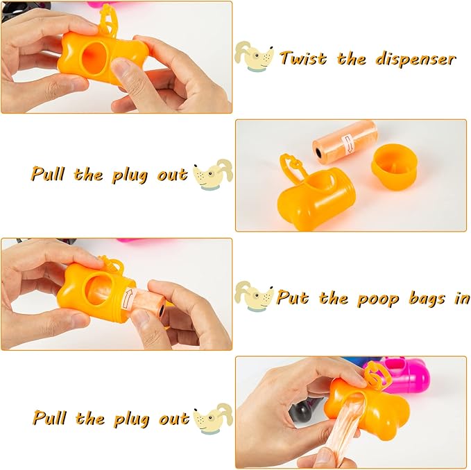 40 Pack Bone Shaped Poop Bag Dispenser Pet Waste Disposal Bag Dispenser - Image 4