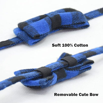 Cat Collar Breakaway with Bell and Bow Tie, Plaid Design Adjustable Safety - Image 5