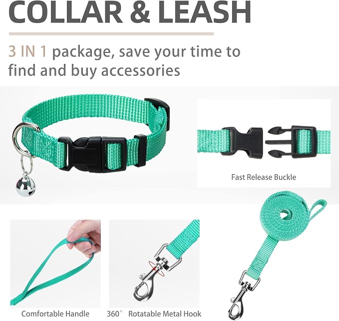 PUPTECK Adjustable Dog Harness Collar and Leash Set Step in No Pull Pet Harness - Image 5