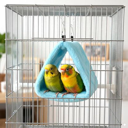 4 Pcs Winter Warm Bird Nest for Cage Plush Birds Hanging Snuggle Cave 6.7" and - Image 6