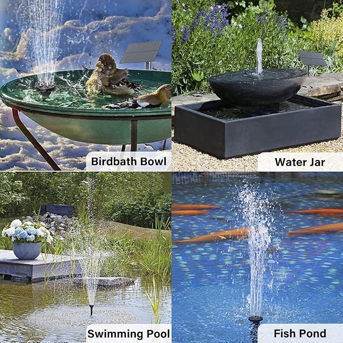 Biling Solar Water Pump Outdoor, Upgraded Solar Fountain Pump Kit - Image 7