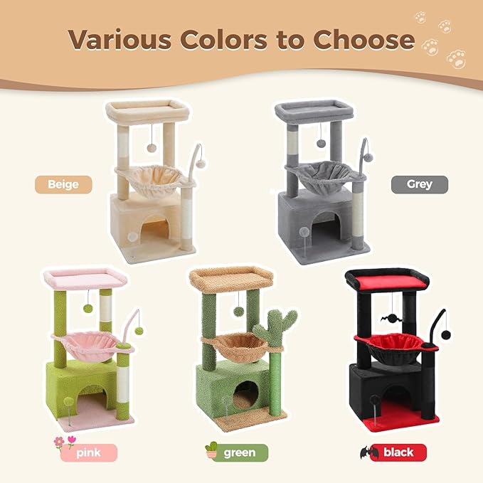 PEQULTI 4-in-1 Cat Tree, Scratching Post - Image 8