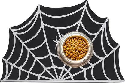 Halloween Pet Mat for Food and Water, Pet Feeding Mat for Dog Cat Bowl by Dazzleimart