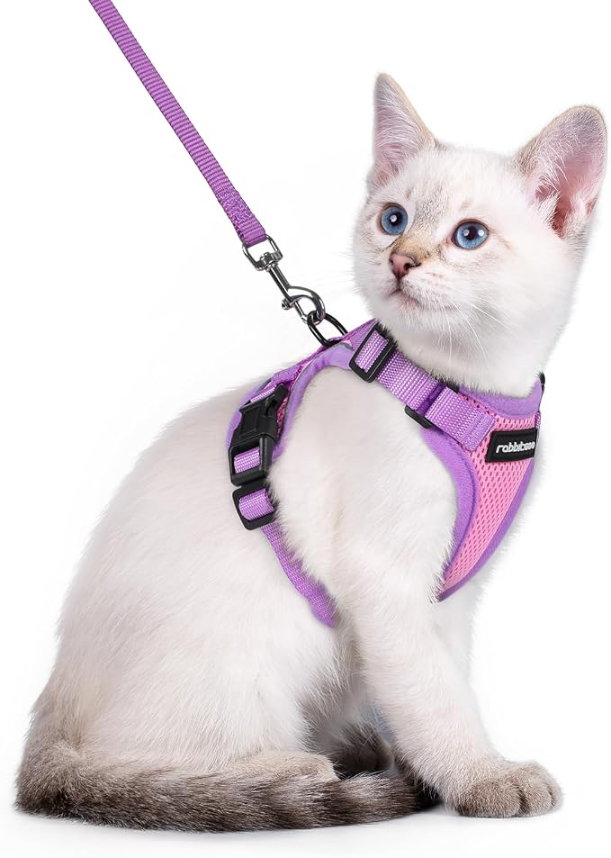 rabbitgoo Cat Harness and Leash Set, Escape Proof Soft Adjustable Vest Harnesses by rabbitgoo