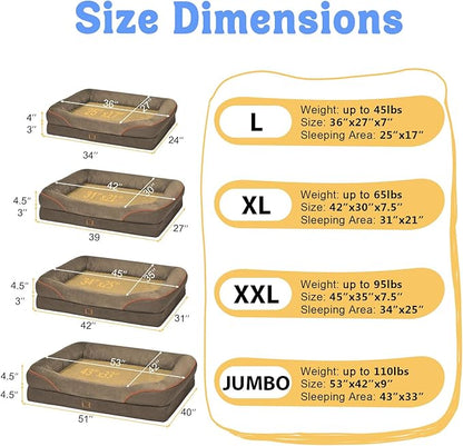 Washable Orthopedic Large Dog Bed - Image 7