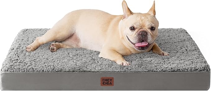 EHEYCIGA Orthopedic Foam Dog Bed, Light Grey by EHEYCIGA