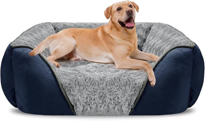 INVENHO XX-Large Dog Bed Rectangle Washable Orthopedic Soft Calming Sleeping by INVENHO