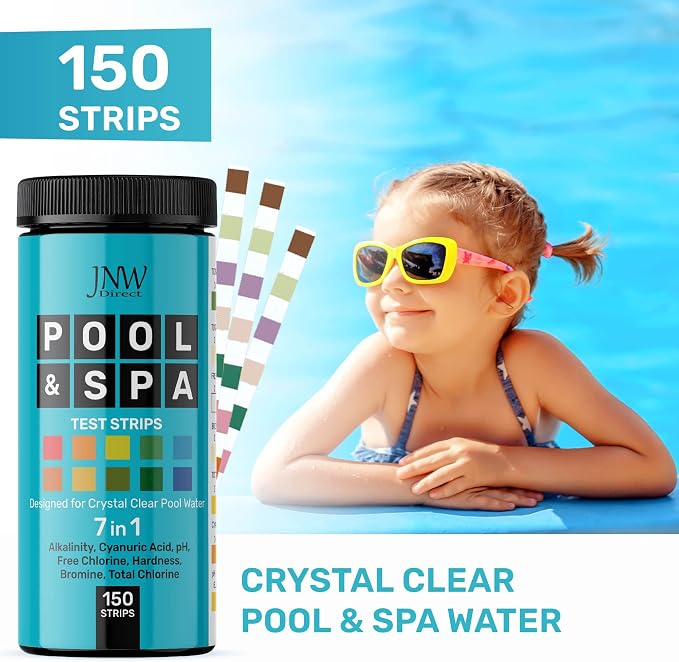 JNW 7-in-1 Pool Test Strips, 150 Quick & Accurate Test Strips - Image 3