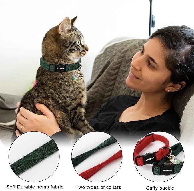 Cat Collar, 2 Pack Holiday Cat Collars Breakaway - Image 2