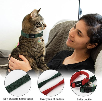 Cat Collar, 2 Pack Holiday Cat Collars Breakaway - Image 2