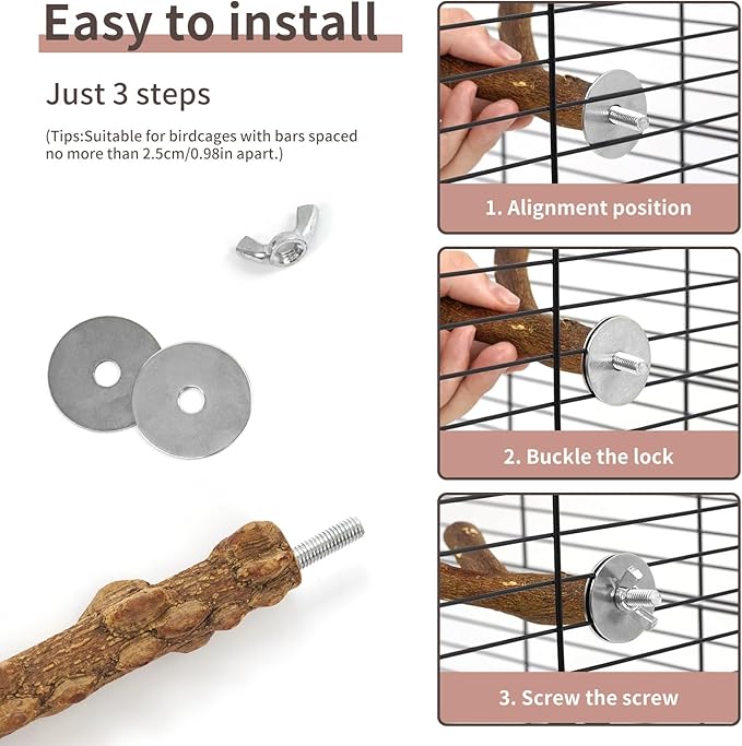 Bird Perches, Bird Perch Chewing Stick Cage Accessories Parrot Climbing - Image 5