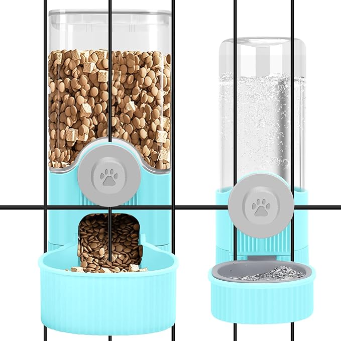 Yummy Sam Hanging Cage Automatic Small Pet Food Bowl Water Bottle Dispenser by YummySam
