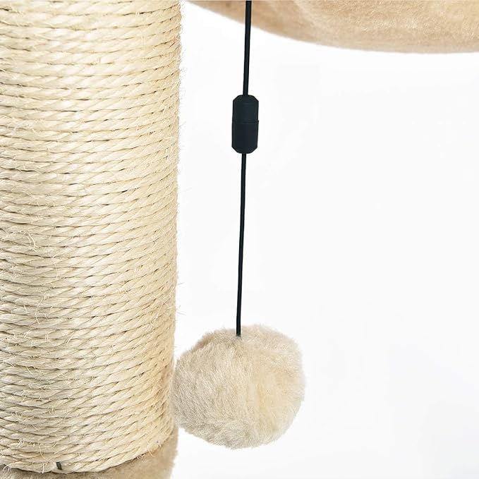 Amazon Basics Cat Tower with Hammock Bed and Scratching Post - Image 3