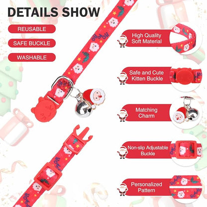 3 Pack Christmas Cat Collars Breakaway - Image 7