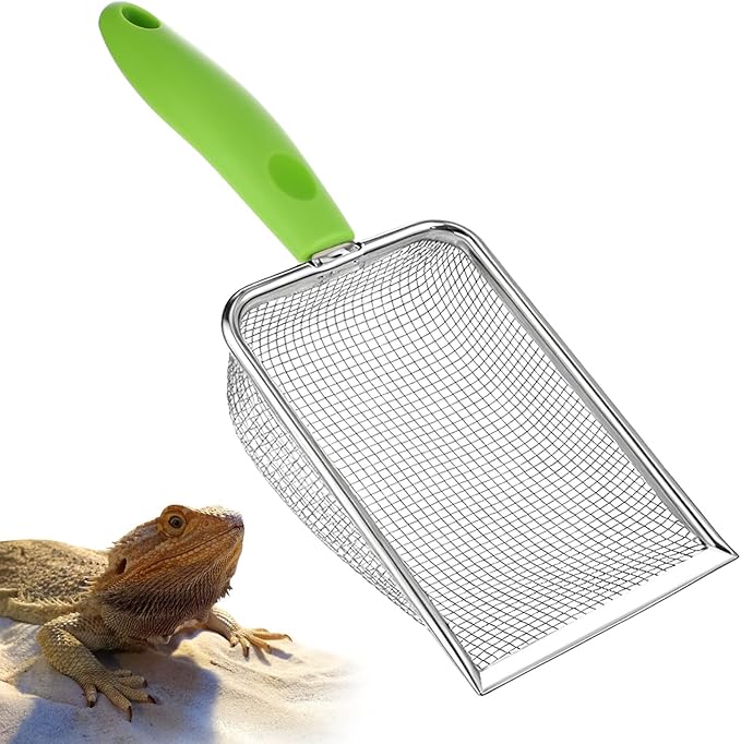 Stainless Steel Mesh Litter Shovel, Fine Mesh Metal Reptile Litter Cleaner by Unknown