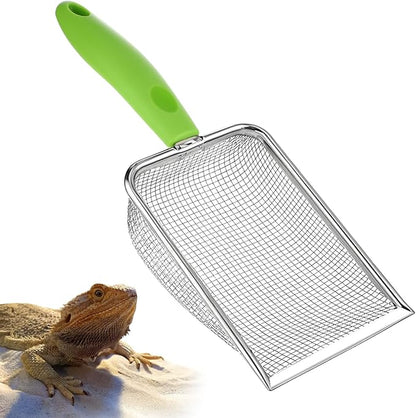 Stainless Steel Mesh Litter Shovel, Fine Mesh Metal Reptile Litter Cleaner by Unknown