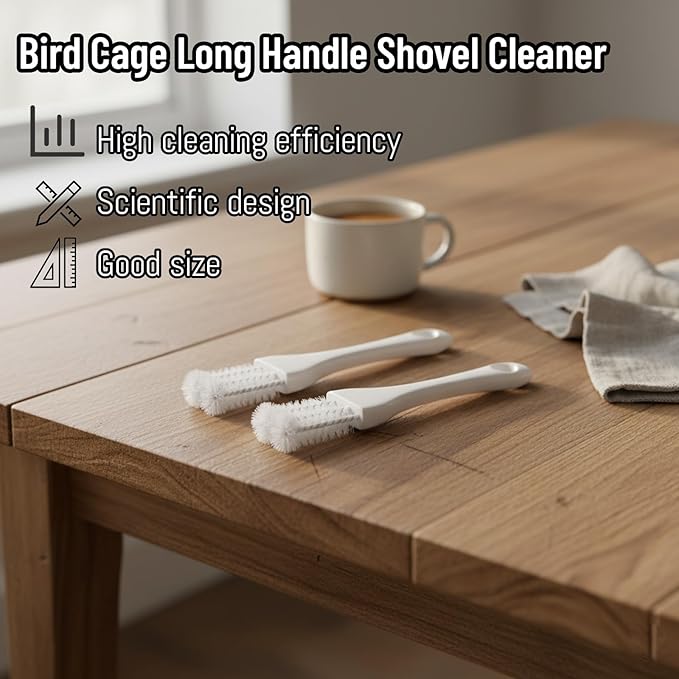 2 PCS Bird Cage Cleaner, Long Handle Bird Poop Remover - Image 3