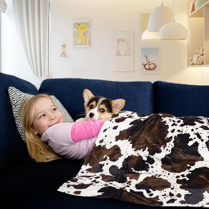 Bnuitland Cow Print Throw Blanket - Image 4