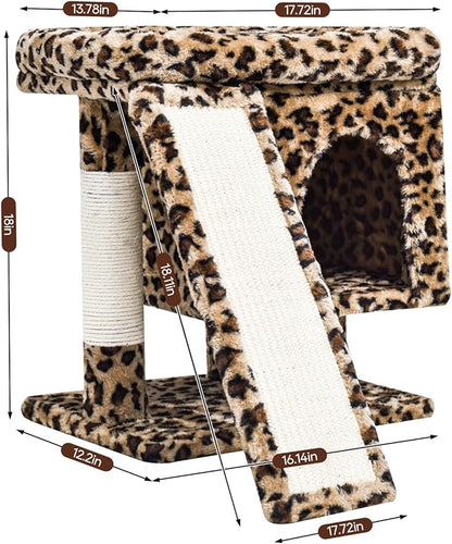 SYANDLVY Small Leopard Print Cat Tree - Image 3