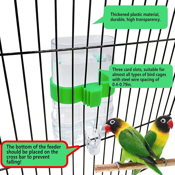 Automatic Bird Water Dispenser Parrot Water Feeder Bird Seed Food Container - Image 3