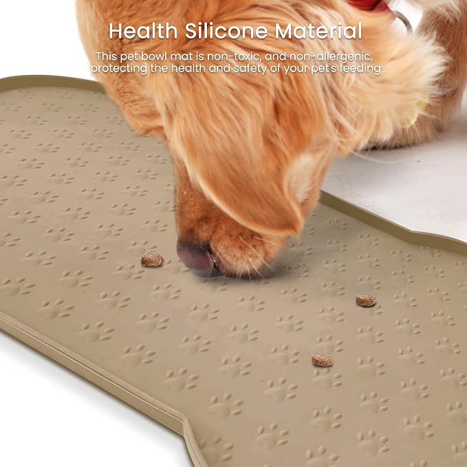 Dog Food Mat Anti-Slip Silicone Dog Bowl Mat Thicker Pet Placemat Waterproof - Image 6