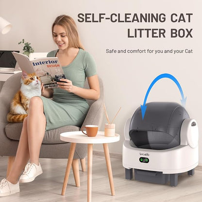 Automatic Cat Litter Box, Electric Large Open-Top Self Cleaning Litter Box - Image 8