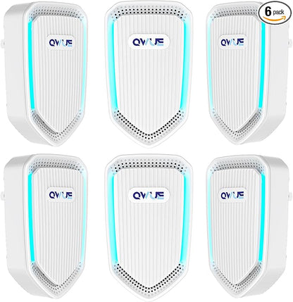 6Pack Air Ionizer Plug In, Filterless Home Negative Air Purifier, Quiet Air by QWUE