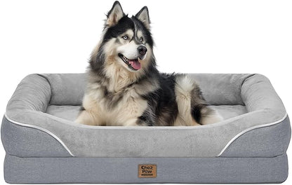 Washable Orthopedic Large Dog Bed by ChezPaw