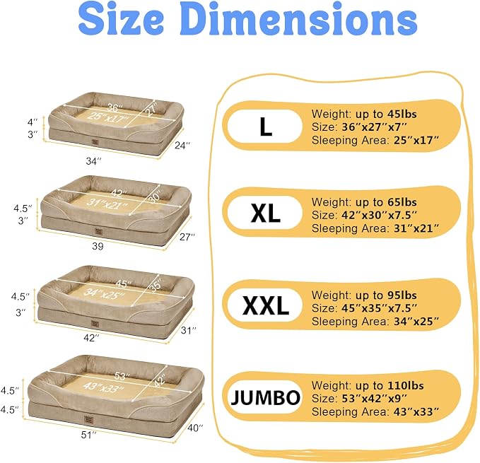 Washable Orthopedic Large Dog Bed - Image 7