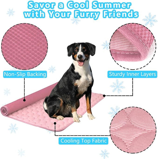 Dog Cooling Mat for Dogs, Pet Cooling Pad Bed for Dog Easy Washable for All - Image 2