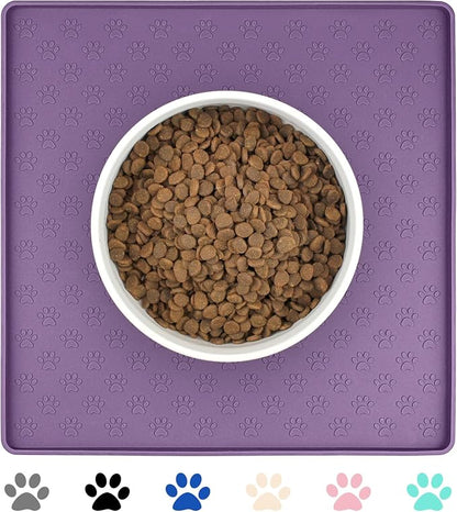 Ptlom Dog Food Mat Anti-Slip Bowl Mats by PTLOM