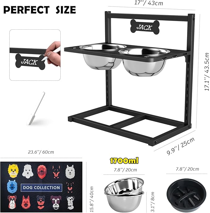 9 Height Adjustable Dog Bowl Stand - Image 3