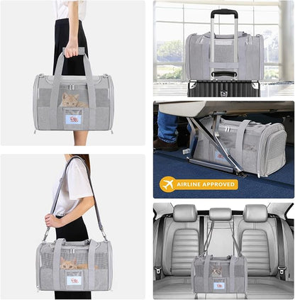 Cat Carrier Pet Dog Carrier Airline Approved - Image 6