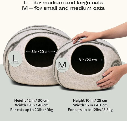 MEOWFIA Cat Cave – Premium Felt Cat Bed - Image 2