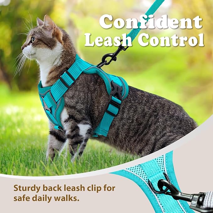 Cat Harness and Leash for Walking, Escape Proof Soft Adjustable Vest Harnesses - Image 5