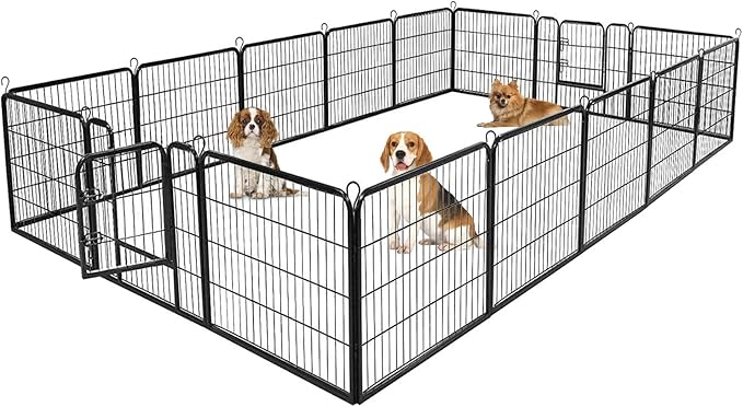 BestPet | Dog Playpen | 32 Inch, 16 Panels | Heavy Duty Metal Pet Exercise Pen by BestPet