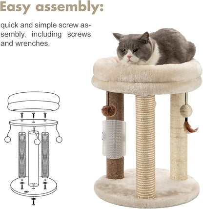 MECOOL 4in1 Small Cat Tree, Scratching Post - Image 8