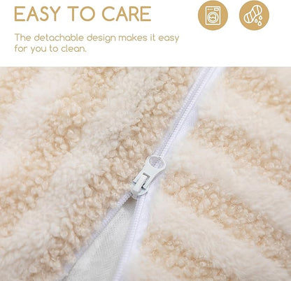 Hollypet Cat Bed Fluffy Plush Mutifuctional Double-Layer Soft Pet Couch - Image 7