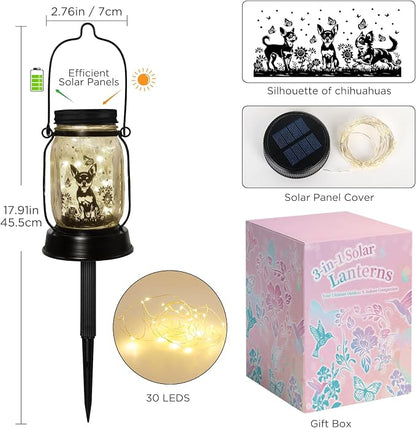 Chihuahua Gifts for Women/Men Chihuahua Solar Lanterns Dog Mom Birthday Dog - Image 7