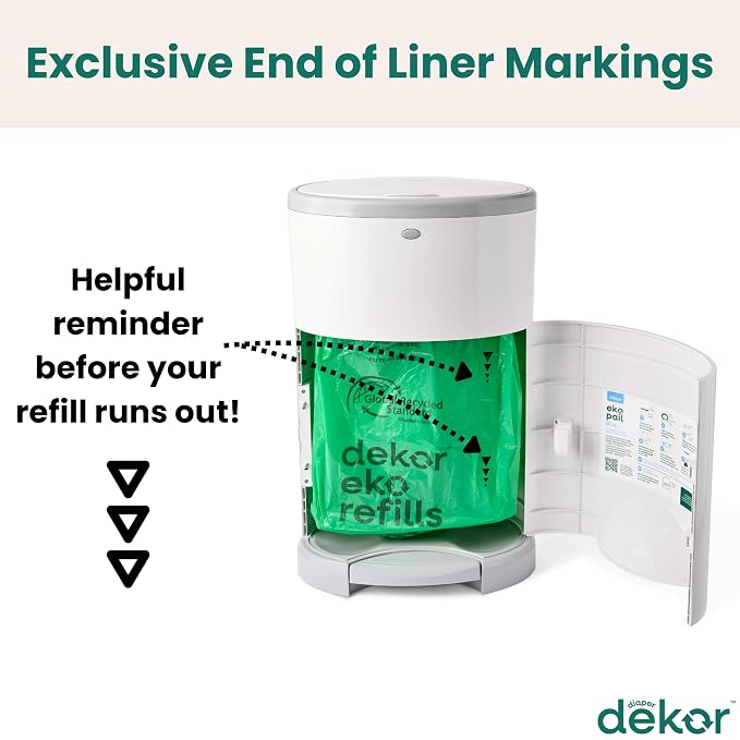 Diaper Dekor CLASSIC Diaper Pail Refills, Exclusive End-of-Liner Marking - Image 2