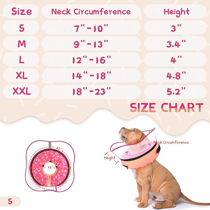Supet Raised Inflatable Dog Cone Collar to Stop Licking, Soft Dog Cone - Image 6
