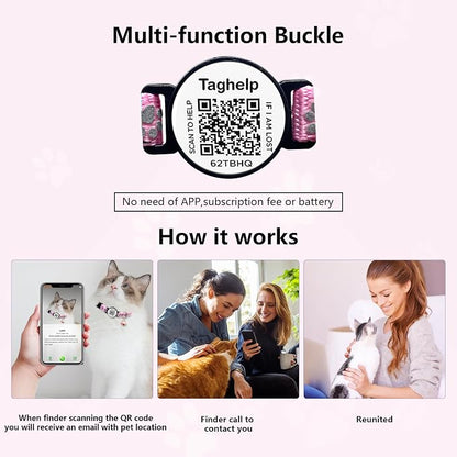 Peace of Mind Cat Collar 2-Pack: QR Code Tag - Image 4