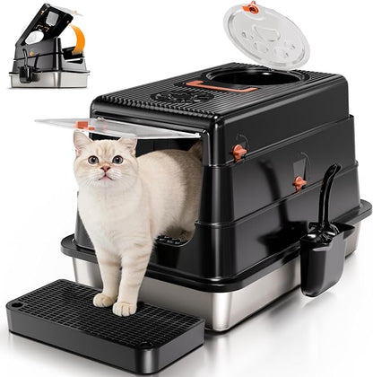 Stainless Steel Cat Litter Box by Eosarcu
