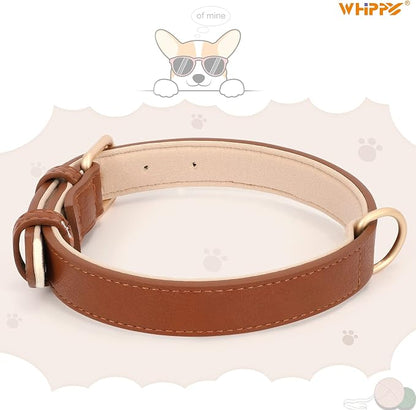 WHIPPY Leather Dog Collar for Small Medium Large Dog Adjustable Soft Breathable - Image 3