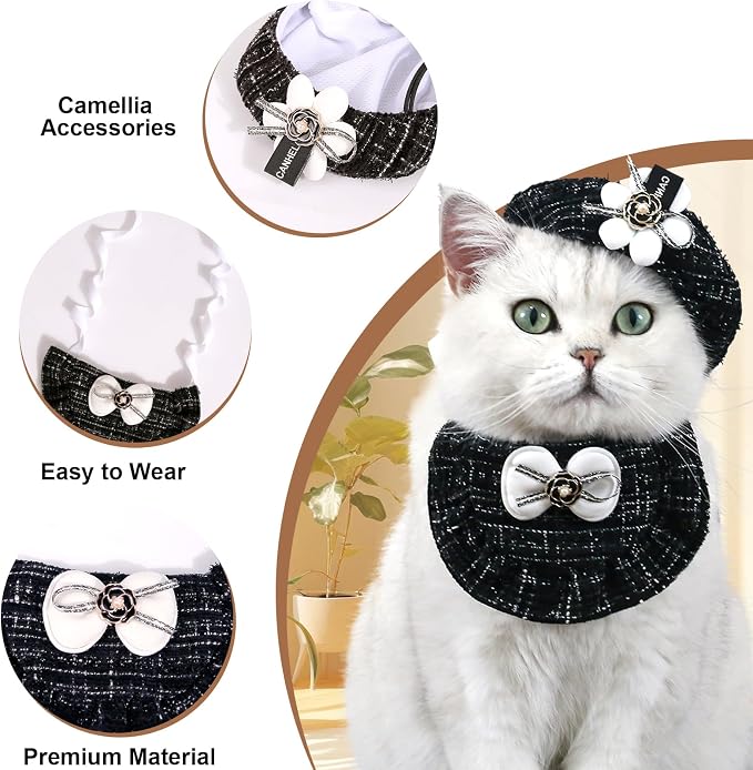HOWWFALY 2PCS Cat Beret Hat - Image 6
