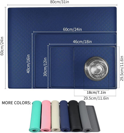 Ptlom Silicone Pet Placemat for Dog and Cat, Waterproof Non-Slip Pet Feeding - Image 2