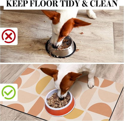 Dog Food Mats for Floors Absorbent, Pet Cat Food Mat - Image 3